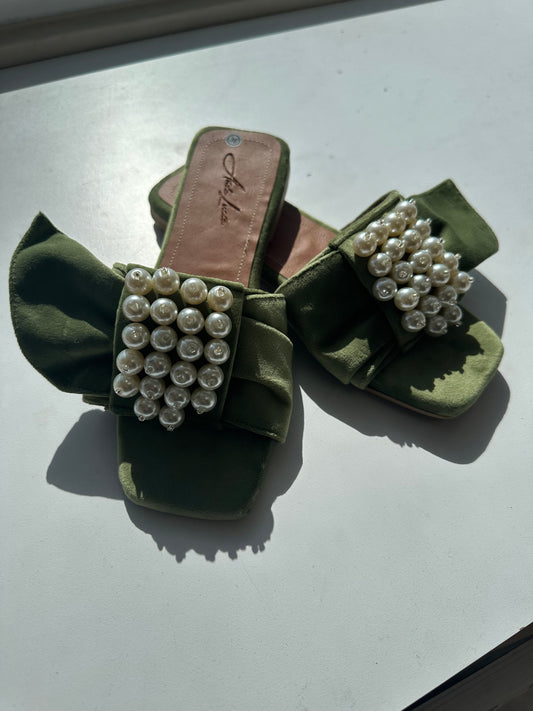 Green Adriana’s Sandals